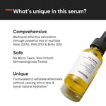 Minimalist 25% AHA + 2% BHA + 5% PHA Peeling Serum Solution for Glowing Skin, Smooth Texture & Pore Cleansing | AHA BHA PHA Peel Serum For Weekend Exfoliation | 30ml image 3 — view 3