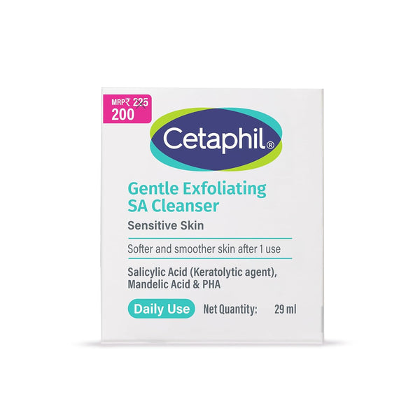 Cetaphil Gentle Exfoliating SA Cleanser 29ml | Daily Foaming Face Wash with Salicylic Acid, Mandelic Acid & Gluconolactone | Smooth, Even Skin | For Sensitive & Acne-Prone Skin image 2