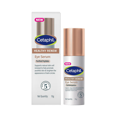 Cetaphil Healthy Renew Anti-Ageing Eye Serum 15 g | Lightweight Gel for Dark Circles, Fine Lines & Puffiness, Hydrating Eye Treatment - red