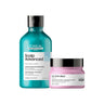 L'Oréal Professionnel Paris Scalp Advanced Anti-Dandruff Dermo-Clarifier Shampoo 300 Ml+L'Oréal Professionnel Liss Unlimited Hair Mask With Pro-Keratin For Rebellious Frizzy Hair, Serie Expert, 250Gm