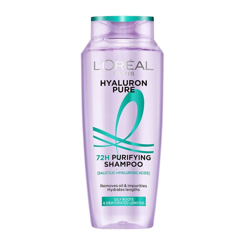 L’Oréal Paris Hyaluron Pure 72H Purifying Shampoo, For oily scalp & dry hair with salicylic and hyaluronic acid, 200 ml - Default Title