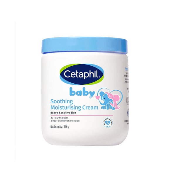 Cetaphil Baby Soothing Moisturising Cream 566 g for Newborns & Babies | 48H Hydration & 8H Skin Barrier Protection | With Glycerin, Sunflower Seed Oil & Sweet Almond Oil | Gentle Face & Body Moisturiser - Default Title
