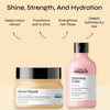 L'Oréal Professionnel Paris Serie Expert Vitamino Shampoo Protects Hair Colour From Fading,Adds Shine With Antioxidant Properties&Serie Expert Absolut Repair Masque 250 Gm,For Dry&Damaged Hair image 5