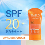 Lotus Herbals Safe Sun Sunscreen Cream - Breezy Berry SPF 20 PA+| Sweat & Waterproof, Non-Greasy| Berry extract| | All skin types|50g (Pack Of 2) image 4 — view 4
