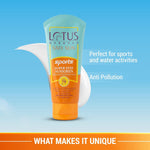 Lotus Herbals Safe Sun Sports Super Stay Sunscreen Cream SPF 70, 80G (Pack of 2) image 3 — view 3