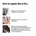 L’Oréal Professionnel Metal DX Anti-Metal Sulfate-Free Cleansing Cream Shampoo - 300ml | Professional Shampoo for Less Breakage, Get Strong & Shiny Hair | With Glicoamine | For Men & Women (Pack of 2) image 9 — view 9