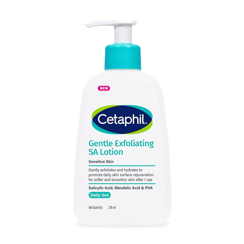 Cetaphil Gentle Exfoliating SA Lotion 236ml | Daily Moisturizer with Salicylic Acid, Mandelic Acid & Gluconolactone | Hydrates, Smoothens & Renews Skin | Dermatologist Recommended Brand - Default Title