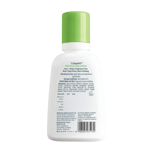 Cetaphil Moisturising Lotion 60 ml for Face & Body, Hydrating Moisturizer for Normal & Dry Skin, Dermatologist Recommended image 2
