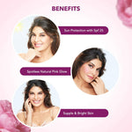 Lotus Herbals Whiteglow Advanced Pink Glow Brightening Cream | SPF 25 | PA+++ | For Dark Spots | Anti-Pollution | For All Skin Types | Preservative Free | 50g image 4 — view 4
