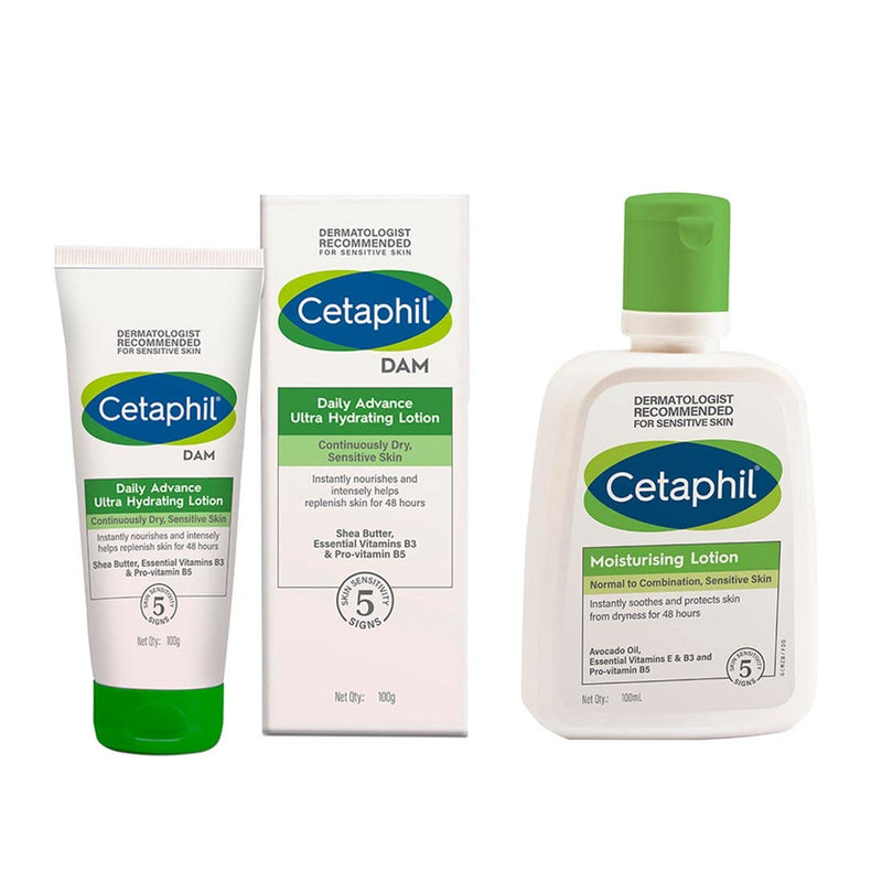 Cetaphil Moisturising Lotion 100ml and DAM 100g Combo - red