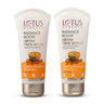 Lotus Herbals Radiance Boost Ubtan Facewash and Radiance Boost Ubtan Face Scrub | Turmeric, Sandalwood and Rose Water | Glowing Skin |Reducing Dark Spots 100gm Each