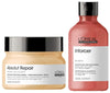 L’Oréal Professionnel Absolut Repair Hair Mask with Protein & Gold Quinoa for Dry and Damaged Hair, Serie Expert, 250gm - red