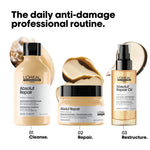 L'Oréal Professionnel Absolut Repair 10-in-1 Leave-in Serum for Dry & Damaged Hair - 90ml | 10-in-1 Multi-Benefit Leave-In Hair Oil, 1 action with 10 benefits, Enriched with Wheat Germ Oil (Pack of 2) image 3 — view 3