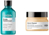 L'Oréal Professionnel Scalp Advanced Anti-Dandruff Dermo-Clarifier Shampoo 300 Ml & Liss Unlimited Hair Mask with Pro-Keratin for Rebellious Frizzy Hair. - red