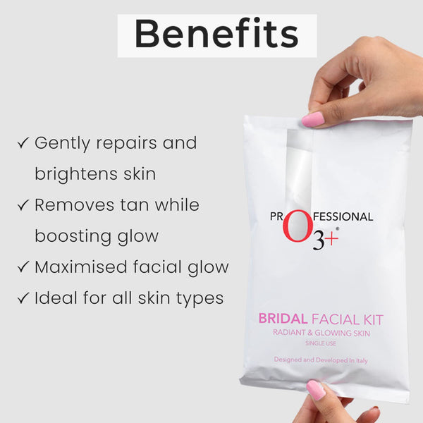 O3+ Bridal Facial Kit for Radiant & Glowing Skin with Hyaluronic Acid, Glycolic Acid and Niacinamide - Ideal for All Skin Types (60g+69ml) image 2
