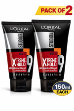 L'Oréal Paris Studio Line 9 Xtreme Hold 48HR Indestructible Hair Styling Gel for Men, Strong Hold Non-Sticky Hair Gel for Long Lasting Style, No Residue Professional Hair Styler (Pack of 2) – 150ml image 2 — view 2