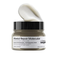 L'Oréal Professionnel Absolut Repair Molecular Deep Repairing Cream Mask for Damaged Hair - 250 ml | Repairs Very Damaged Hair and Restores Strength With 2% Peptides Bonder & 5 Amino Acids