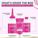 L'Oréal Paris Casting Crème Gloss Hair Color With Glycolic Gloss Complex | 5X Glossier Hair Color | Shade 300 - Darkest Brown | 60g + 40ml + 60g image 6 — view 6