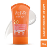 Lotus Herbals Safe Sun Sunscreen Cream SPF 20 | Broad Spectrum UVA/UVB Protection | Lightweight & Non-Greasy | For All Skin Types | 50g image 2 — view 2