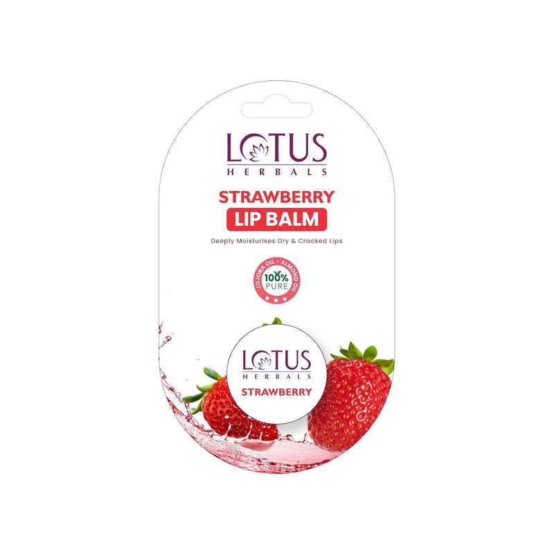 Lotus Herbals Lip Balm | Strawberry | 5g - red