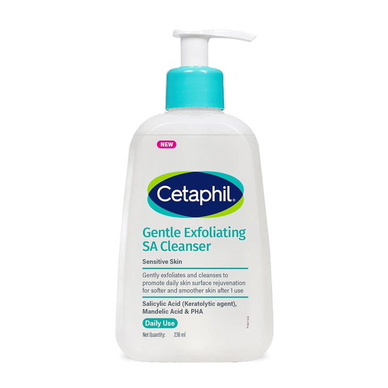 Cetaphil Gentle Exfoliating SA Cleanser 236ml | Foaming Gel Face Wash with Salicylic Acid, Mandelic Acid & Gluconolactone | Gently Exfoliates & Improves Texture | Dermatologist Recommended Brand - Default Title