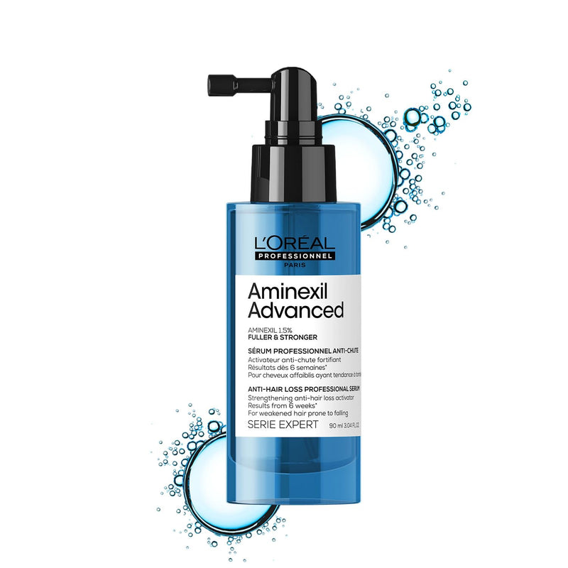 L’Oréal Professionnel Scalp Advanced Aminexil Advanced Anti Hair Loss Activator 90ml | For Hair Loss | Leave-In Hair Serum powered with 1.5% Aminexil | Reduces hairfall & provides stronger hair - red