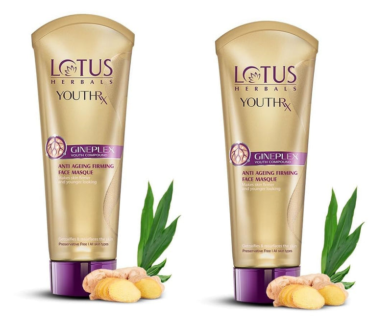 Lotus Herbals YouthRx Anti Ageing Firming Face Masque (Face Mask with unique algae extract),80g x Pack of 2 - green