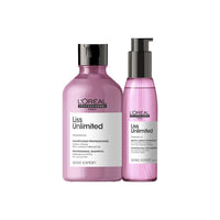 L'Oréal Professionnel Paris Serie Expert Liss Unlimited Blow Dry Serum, 125Ml & Shampoo, Controls Frizz Adds Shine With Prokeratin Complex