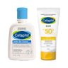 Cetaphil Summer Skincare Duo: Gentle Skin Cleanser 125ml + SPF 50+ | Hydrating Face Wash & Lightweight Sunscreen for Sensitive, Dry Skin