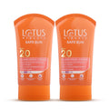 Lotus Herbals Safe Sun Sunscreen Cream - Breezy Berry SPF 20 PA+| Sweat & Waterproof, Non-Greasy| Berry extract| | All skin types|50g (Pack Of 2)