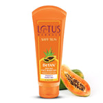 Lotus Herbals Safe Sun DeTAN After-Sun Face Wash Gel | Papaya & Aloe Vera |Preservative free, enriched with natural actives| All Skin Types | 100g - red — view 1