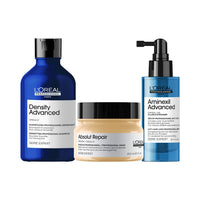 L'Oréal Professionnel Density Advanced Shampoo, Absolut Repair Mask & Aminexil Advanced for dry & damaged hair and for hairloss