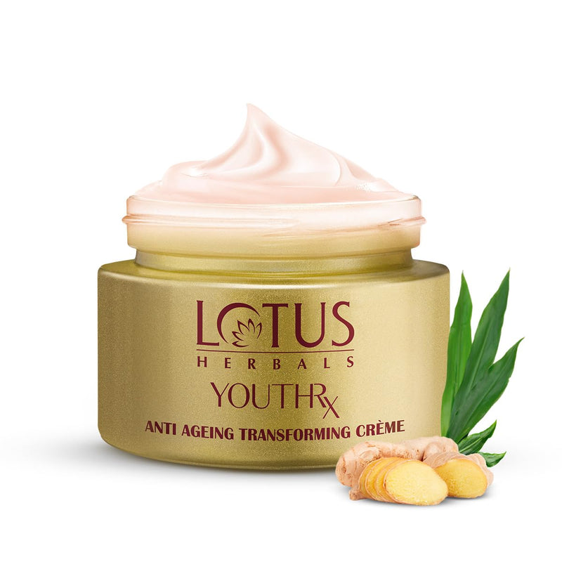 Lotus Herbals YouthRx Anti Ageing Transforming Face Cream SPF 25 and PA+++ | Reduce Dark Spots and Blemishes | Preservative Free | Suitable For Oily, Dry & Combination Skin| For Women and Men | 50G - green