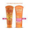 Lotus Herbals Sunscreen Daily Multi Function Sunscreen SPF 70 PA+++ | Carrot and Avocado | Preservative Free | Oil Free | Suitable For All Skin Types | For Women and Men | 60 g image 3