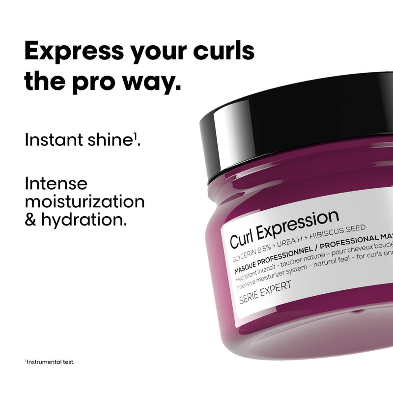 L'Oréal Professionnel Curl Expression Intense moisturizer Mask 250 ml | Deeply hydrates and de-tangles curls and provides intense moisturization | With Glycerin, Urea H & Hibiscus seed. image 2