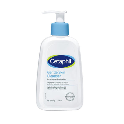 Cetaphil Gentle Skin Hydrating Face Wash 236ml, Paraben Free, Sulphate-Free Gentle Skin Hydrating Cleanser with Niacinamide, Vitamin B5 for Dry to Normal, Sensitive Skin - red