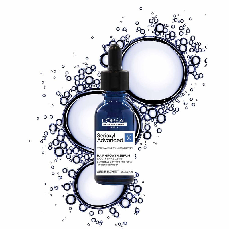 L’Oréal Professionnel Serioxyl Advanced Hair Growth Serum for scalp | Powered by Stemoxydine 5% + Resveratrol | Stimulates dormant hair roots and thickens hair fibre | Hairgrowth serum for men and women - red