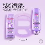 L'Oreal Paris Fresh Hyaluron Moisture 72HR Moisture Sealing Conditioner Powered By Hyaluronic Acid, For Frizz-Free, Hydrated And Bouncy Hair Full Of Life For All Hair Types | 175 Millilitres image 3 — view 3