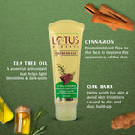 Lotus Herbals Tea Tree and Cinnamon Anti-Acne Oil Control Face Wash-120g image 3 — view 3