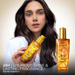 L'Oreal Paris Extraordinary Oil Hair Serum Powered by Floral Oils for All Hair Types, Volume- 100 ml, Makes hair frizz-free, stronger, shiny and provides UV and Heat Protection, Lightweight Formula image 5 — view 5