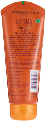 Lotus Herbals Safe Sun DeTan After-Sun Face Pack | With Horse chestnut Extracts | Reduces Tan & Pigmentation | All Skin Types | 100g image 2 — view 2