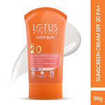 Lotus Herbals Safe Sun Sunscreen Cream SPF 20 PA+ | Berry & fennel Seed Extracts | UVA and UVB Protection | Sweat & Waterproof | Non-Greasy | For Women and Men | 50gm image 5 — view 5