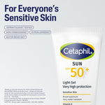 Cetaphil Sun SPF 50 Sunscreen Light Gel 50 ml – Very High Protection SPF 50+ Broad Spectrum UVA/UVB - Lightweight, Non-Sticky Gel - - Water resistant - Fast Absorbing Daily Face Sunscreen for Sensitive Skin - For All Skin Types image 3 — view 3