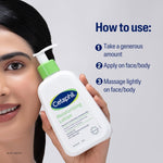Cetaphil Moisturising Lotion 473 ml for Dry to Normal & Sensitive Skin | 48H Hydration with Niacinamide, Panthenol & Glycerin | Fragrance-Free, Non-Greasy, Dermatologist Recommended, For Face and Body image 6 — view 6