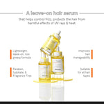 Minimalist Hair Serum for Dry Frizzy Hair with SPF 30, Keratin, Argan Oil & Ceramides| Heat Protection Serum, Smoothens & Protects From UV | Lightweight | Leave In For Women & Men | 50 ml image 2 — view 2
