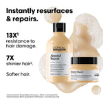 L'Oréal Professionnel Absolut Repair Shampoo & Mask for Dry & Damaged Hair - 300ml+250ml | Professional Routine for Strenghthening & Repairing Hair, Protein & Omega-9, For Men & Women image 2 — view 2