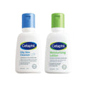 Cetaphil Travel Pack - Oily Skin Essentials - Oily Skin Facewash Cleanser 60ml and Moisturizing Lotion 60ml - Cleanser + Moisturizer Travel Essentials