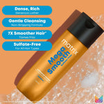 Matrix Mega Smooth Sulfate-free Shampoo with Squalene and Bonding Blend for Gentle Cleansing and Bond Repair| Smoothens Hair | Safe for Chemically Treated Hair 200ml image 3 — view 3