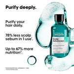 L’Oréal Professionnel Scalp Advanced Anti-Oiliness Dermo-Purifier Shampoo 300 ml + L’Oréal Professionnel Scalp Advanced Anti-Oiliness 2-In-1 Deep Purifier Clay 250 gm | For Oily Scalp image 2 — view 2