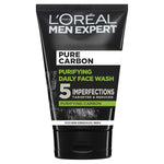 L'Oreal Paris PROFESSIONAL PARIS Men Expert, Pure Charcoal Purifying Daily Face Wash for Men - 100ml - black — view 1